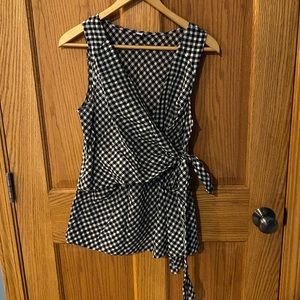 Odille gingham wrap top